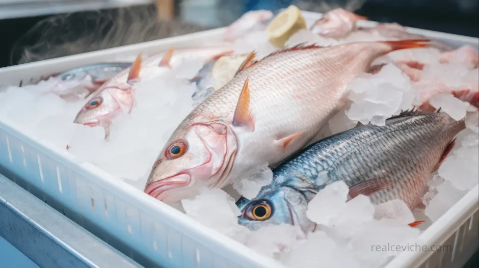 fresh fish for making ceviche